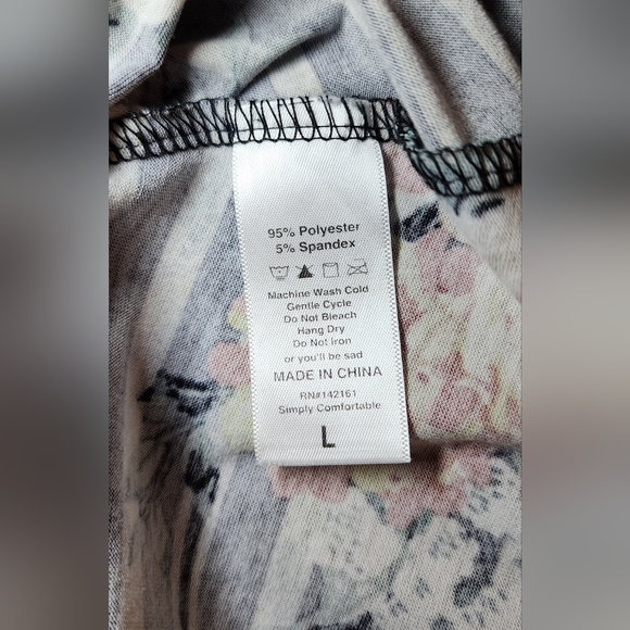 Lularoe Carly Dress • Stripes and Flowers - Picture 5 of 6